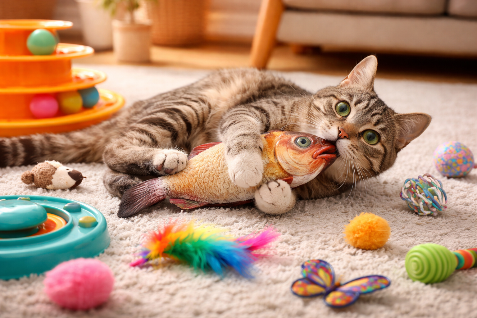 10 brinquedos para gatos que aliviam o estresse do seu bichano